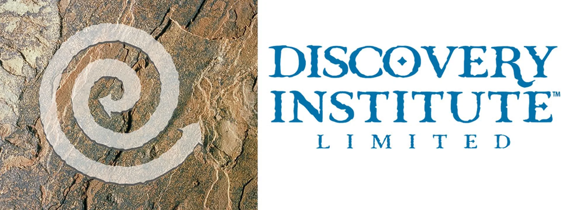 Discovery Institute emblem carved in stone